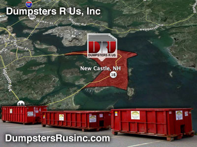 Dumpster rental in New Castle, NH. Dumpsters R Us, Inc dumpster rentals