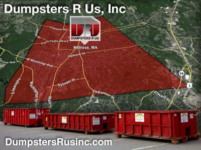 Dumpster rental MA. Melrose, MA Dumpster rentals by Dumpsters R Us, Inc. 
