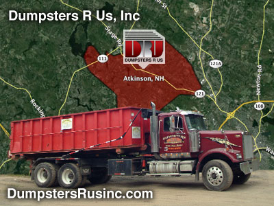 Dumpster rental in Atkinson, New Hampshire - rolloff containers from Dumpsters R Us, Inc.
