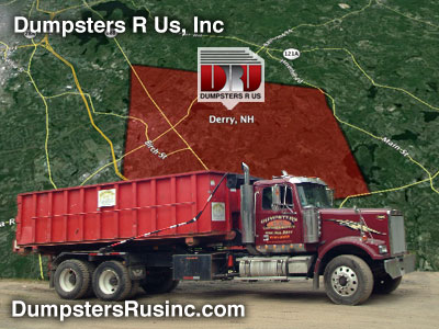Dumpster rental in Derry, New Hampshire. Dumpsters R Us, Inc dumpster rentals. 