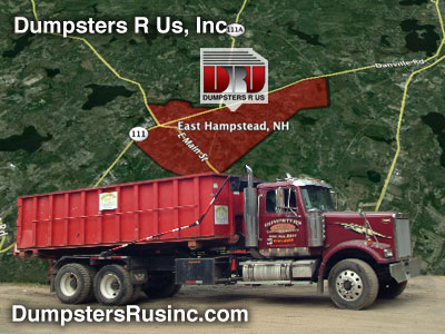 Dumpster Rental in East Hampstead, NH provided by Dumpsters R Us, Inc.