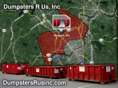 Dumpster rental MA. methuen, MA Dumpster rentals by Dumpsters R Us, Inc. 