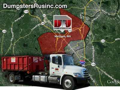 Dumpster rental in methuen, MA. Dumpsters R Us, Inc dumpster rentals