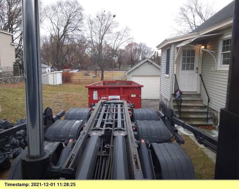 30 yard dumpster rental for garage and house cleanout in Methuen, MA.