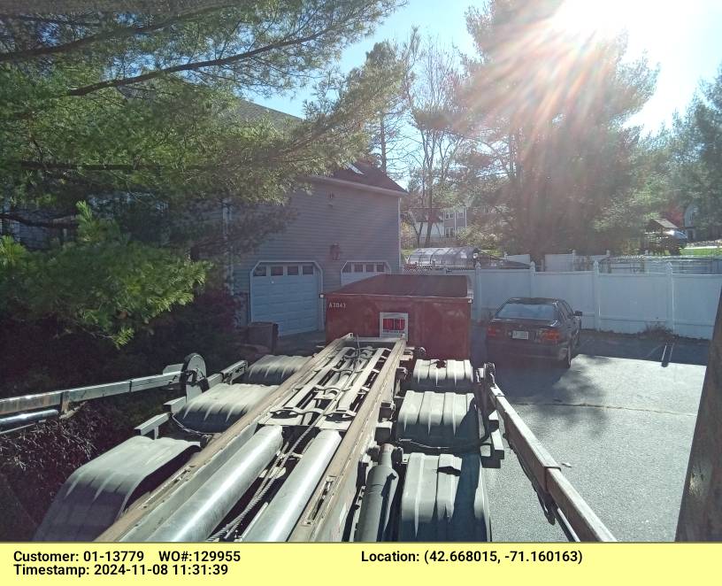 30 yard dumpster delivered in Andover, MA for a house clean-out.