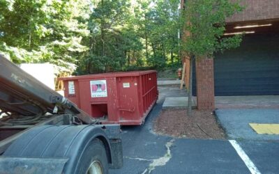 15 yard dumpster delivered in Bedford, MA for an office cleanout