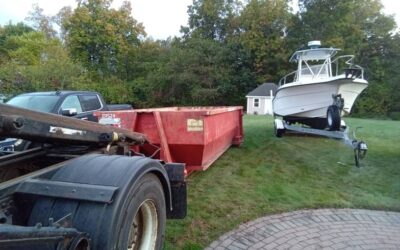 15 yard dumpster rental delivered in Danvers, MA for junk removal.