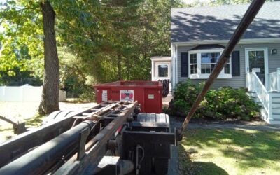 15 yard dumpster rental delivered in Tewksbury, MA for a house clean-out.