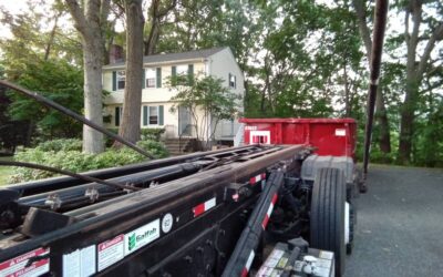 30 yard dumpster delivered in Woburn, MA for a house clean-out.