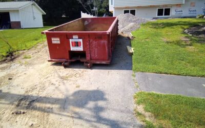 15 yard dumpster delivered in Danvers, MA for dirt removal.