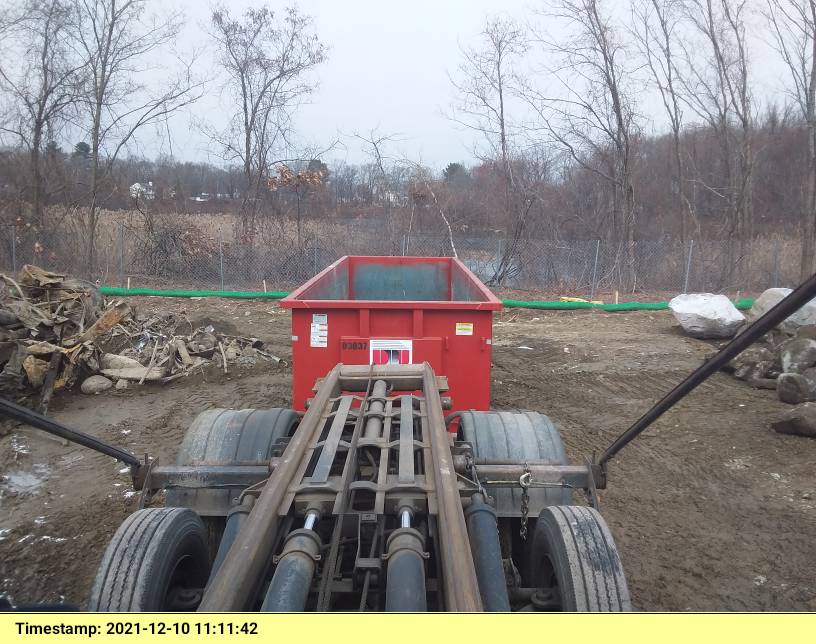 30 yard dumpster rental with a 5 ton max delivered to a construction site in North Chelmsford, MA.