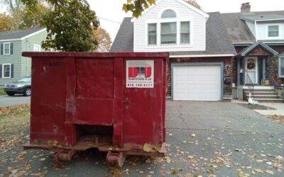 30 yard dumpster delivered in Danvers, MA for a house clean-out.