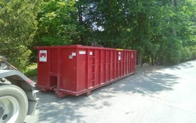 30 yard dumpster delivered in Beverly, MA for a construction project.