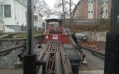 20 yard dumpster delivered in Lawrence, MA for a construction project.
