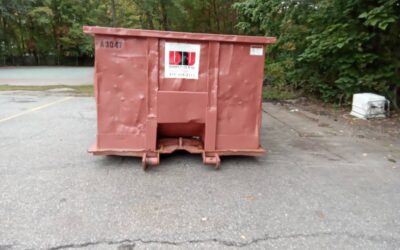 30 yard dumpster delivered in Lowell, MA for a construction project.