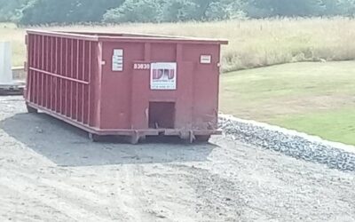 30 yard dumpster rental delivered to a construction site in Andover, MA