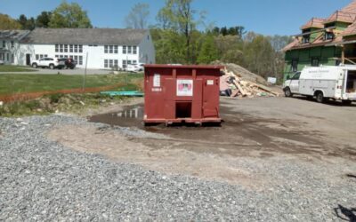30 yard dumpster rental delivered in Andover, MA for a construction project