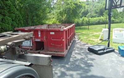 10 yard dumpster rental delivered in Andover, MA for junk removal.