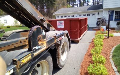 15 yard dumpster for ABC material delivered to home in Chelmsford, MA.
