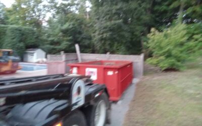 15 yard dumpster delivered in Andover, MA for ABC removal (Asphalt, Brick and Concrete)