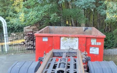 15 yard dumpster delivered Groveland, MA for a house clean out.