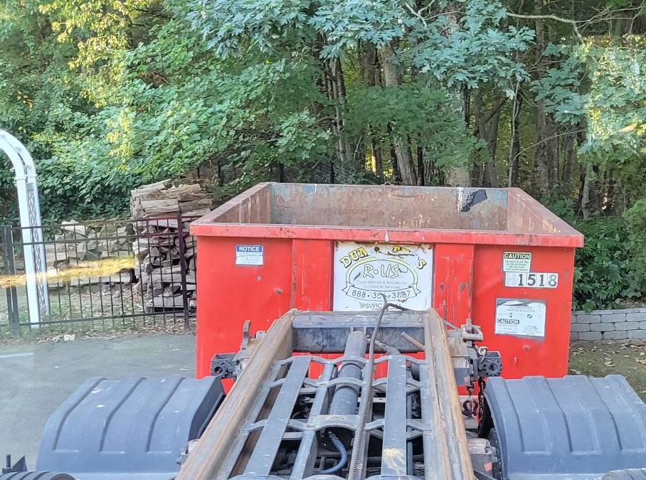 15 yard dumpster delivered Groveland, MA for a house clean out.