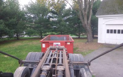 15 yard dumpster was delivered to Tewksbury, MA for a house/garage clean out.