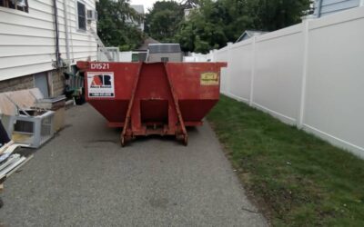 15 yard dumpster delivered in Watertown, MA for junk removal.
