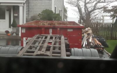 15 yard dumpster rental delivered in Manchester MA for a small roofing project.