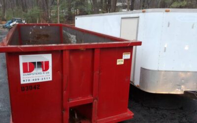 30 yard dumpster delivered to a construction site in North Reading, MA