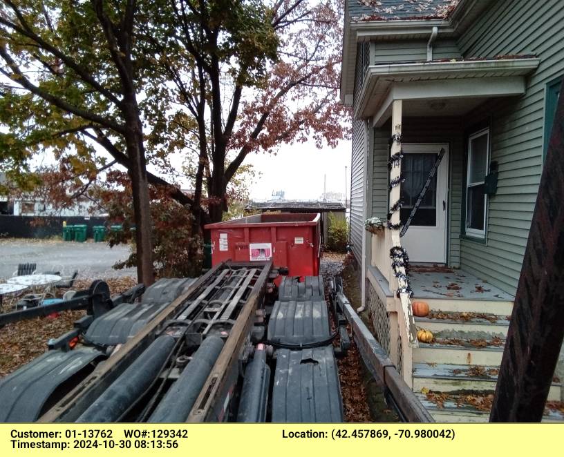 30 yard dumpster delivered in Lynn, MA for a house clean-out.