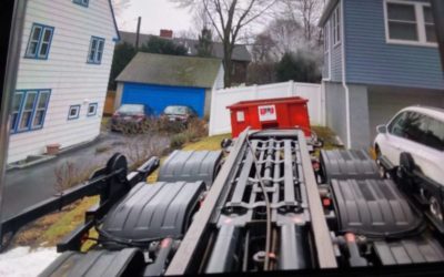 10 yard dumpster rental delivered to Arlington, MA for house clean out.