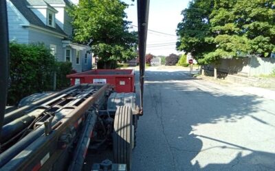 15 yard dumpster with a 2 ton limit delivered in Lowell, MA for a house clean-out.