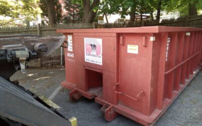 15 yard dumpster rental delivered in Arlington, MA for junk removal.