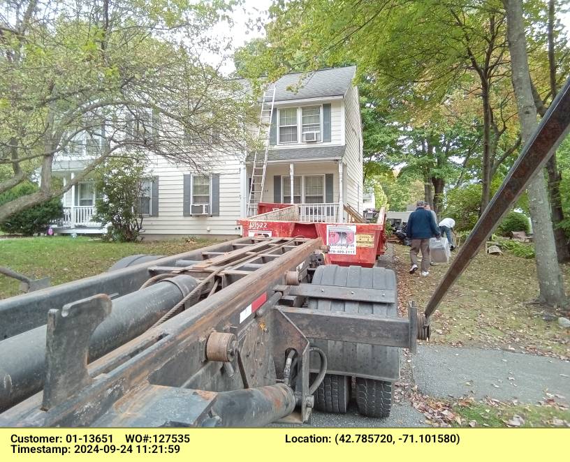 15 yard dumpster rental limit delivered in Haverhill, MA for junk removal.