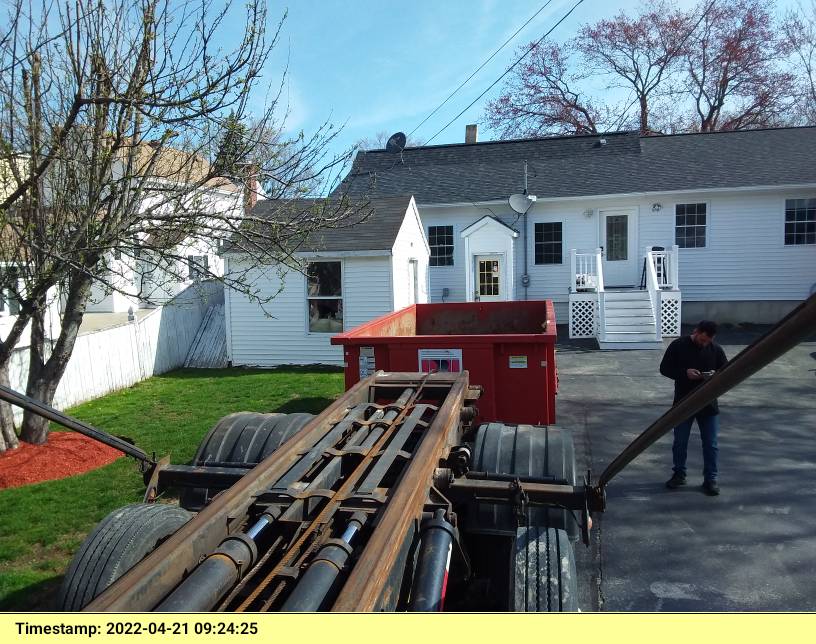 15 yard dumpster rental with a 2 ton max for house clean out in Methuen, MA.