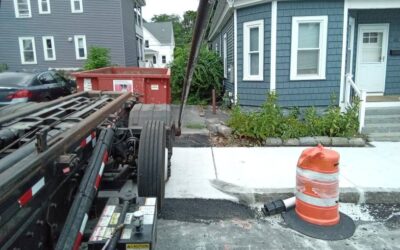 15 yard dumpster delivered in Lowell, MA for a house clean-out.