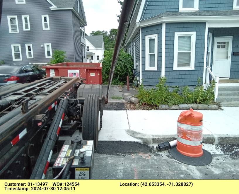 15 yard dumpster delivered in Lowell, MA for a house clean-out.