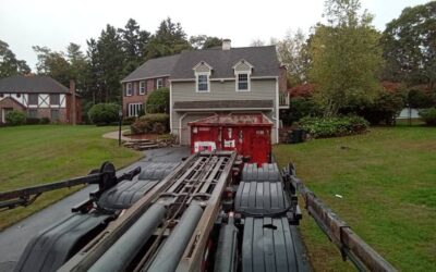 30 yard dumpster rental delivered in Andover, MA for a house/garage cleanout.