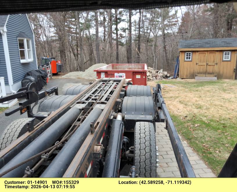 15 yard dumpster rental in North Reading, MA for ABC disposal.
