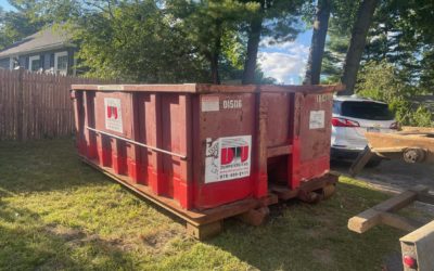 15 yard dumpster rented in Chelmsford MA to dispose of household junk