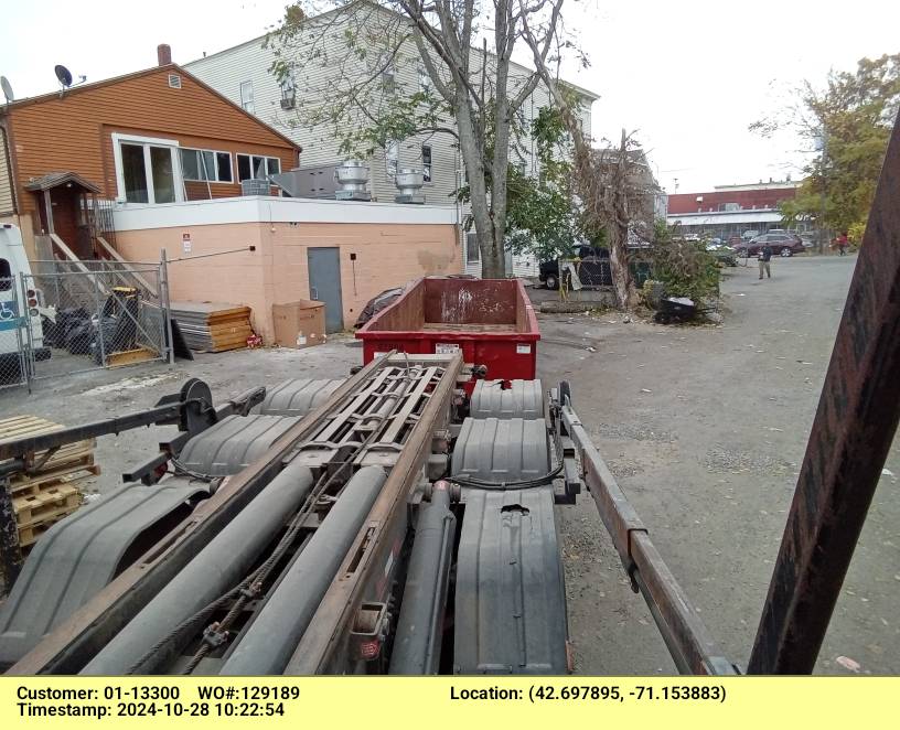 20 yard dumpster with a 4 ton max delivered in Lawrence, MA for a construction project.