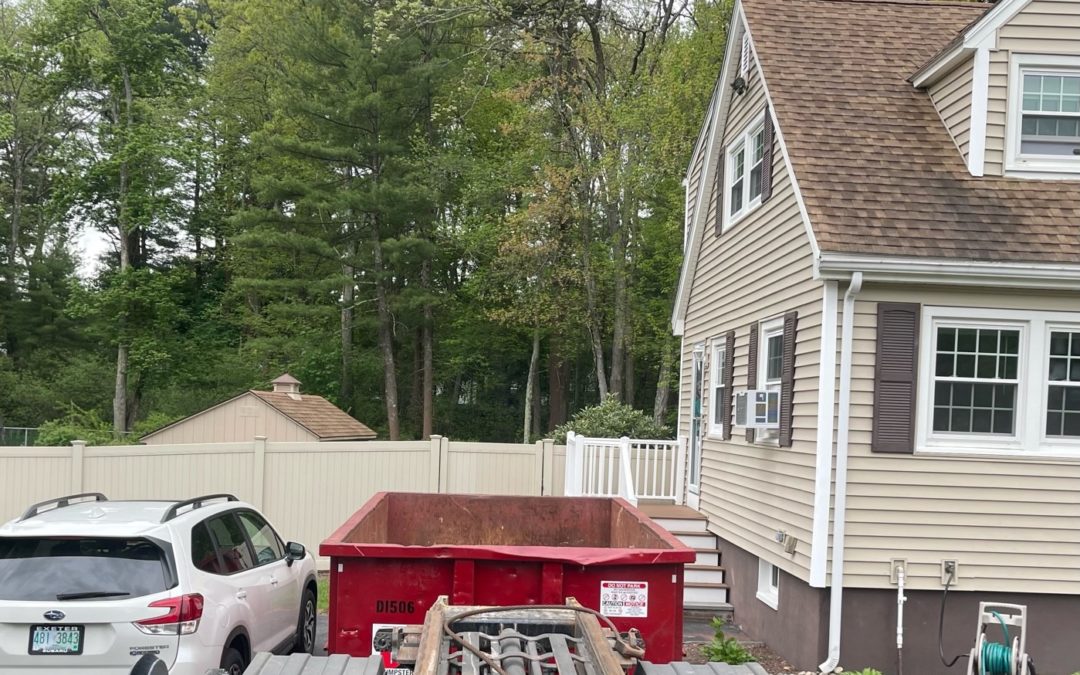 15 yard dumpster rental in Andover brush and yard waste dumpster for spring clean up