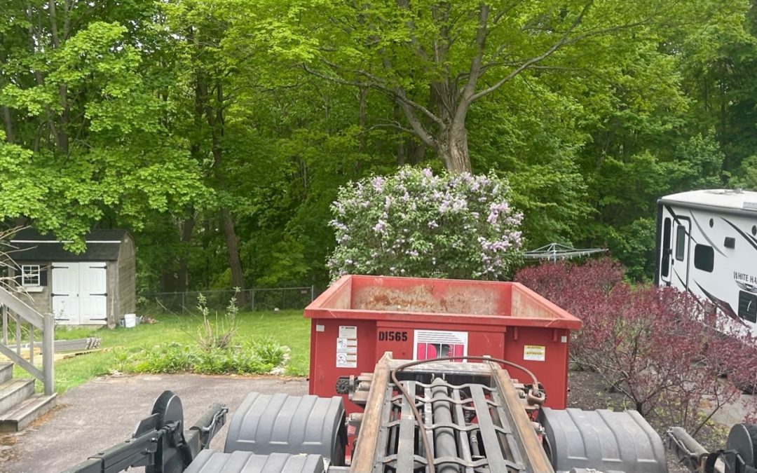 15 yard dumpster rental in Billerica, MA to gert rid of deck