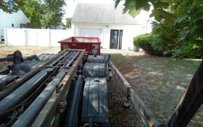 10 yard dumpster rental delivered in Beverly, MA for a house/garage clean-out.