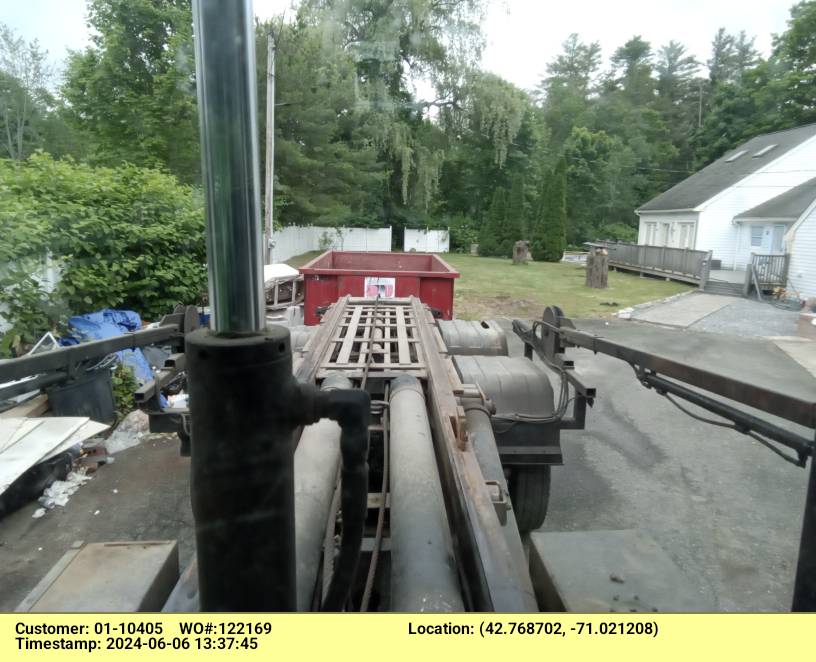 15 yard dumpster delivered in Groveland, MA for junk removal