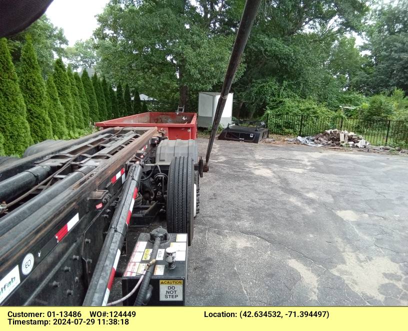 20 yard dumpster rental delivered in North Chelmsford, MA for junk removal.