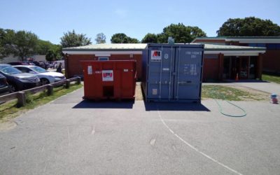 30 yard dumpster rental for a school in Arlington, MA for a clean-out.