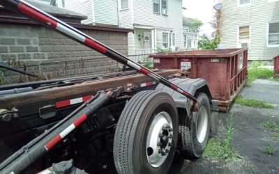 15 yard dumpster rental delivered in Lawrence, MA for a house clean-out.