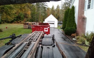 30 yard dumpster delivered in Kingston, NH for a construction project.